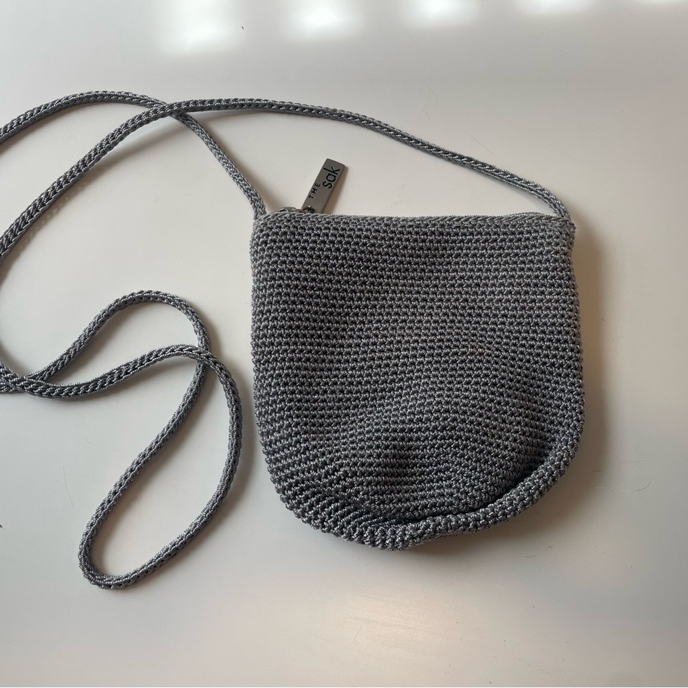 The Sak Gray Handwoven Crossbody Bag